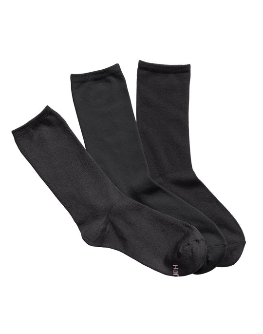 Hanes Women`s ComfortSoft Extended Sizes Crew Socks 3-Pack