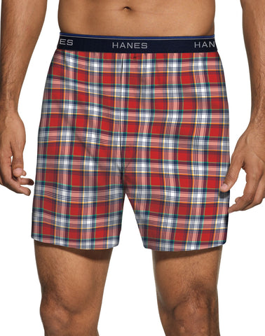 Hanes Men`s ComfortBlend® Woven Boxers with Comfort Flex® Waistband