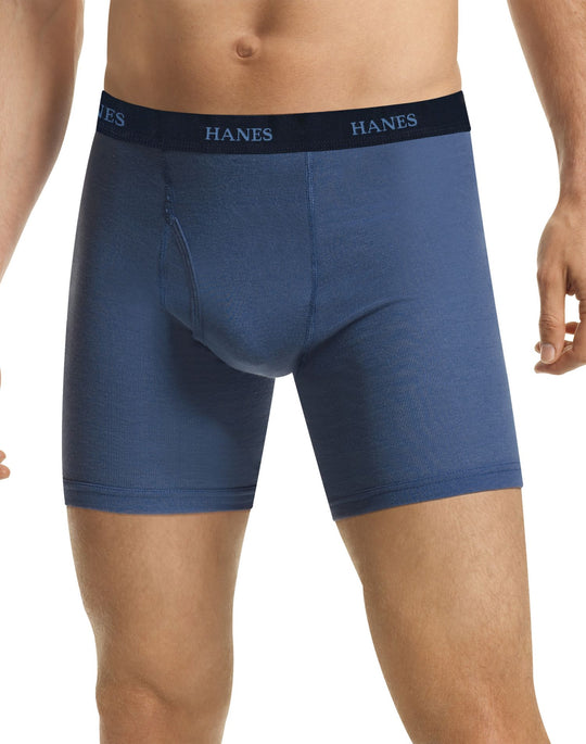 Hanes Men`s TAGLESS® Ultimate Long Leg Dyed Boxer Briefs