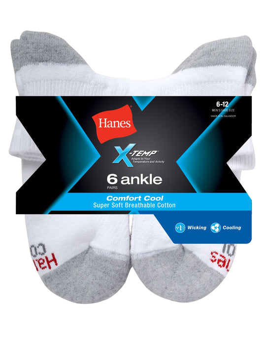 Hanes X-Temp® Comfort Cool® Men`s Ankle Socks