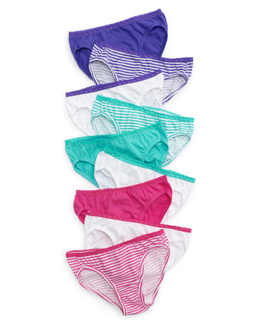 Hanes Girls` 9-Pack Lace Bikini Panty