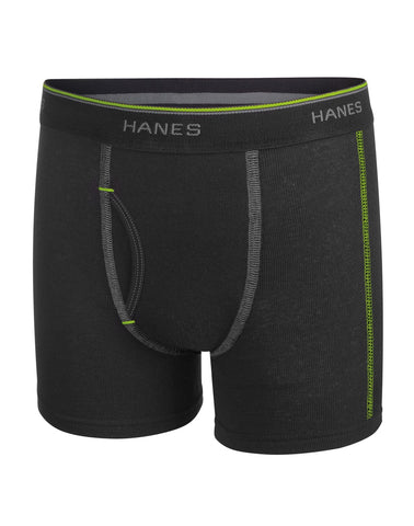 Hanes Boys` Sport Style 5-Pack Dyed Boxer Brief with Comfort Flex® Waistband