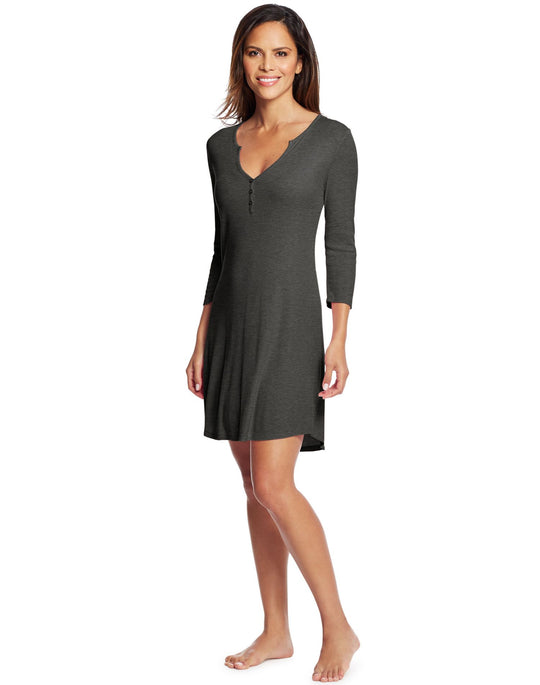 Maidenform Womens Henley Sleepshirt