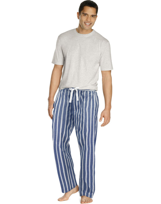 Hanes Mens Sleep Set with Woven Knit Pants