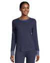 Hanes Womens Solid Color Fusion Crewneck
