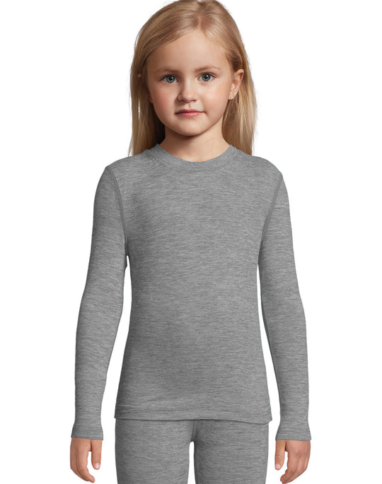 Hanes Girls Space Dye Crewneck