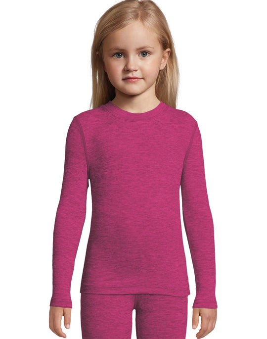 Hanes Girls Space Dye Crewneck