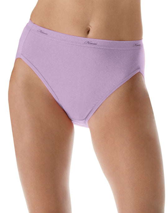 Hanes Womens Cool Comfort Cotton 8-Pack Hi-Cut Panties
