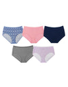 Just My Size Womens TAGLESS Cotton Brief Panties 5-Pack