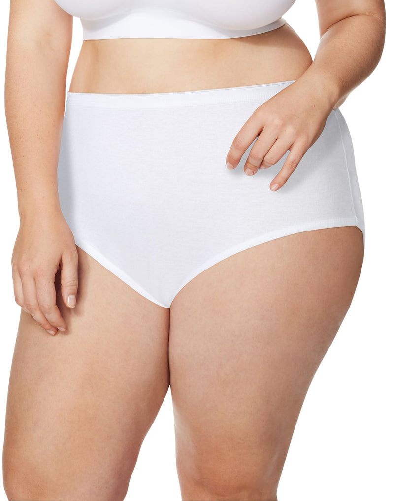 Just My Size Women`s Cool Comfort 5-Pack High-Waist Cotton Briefs