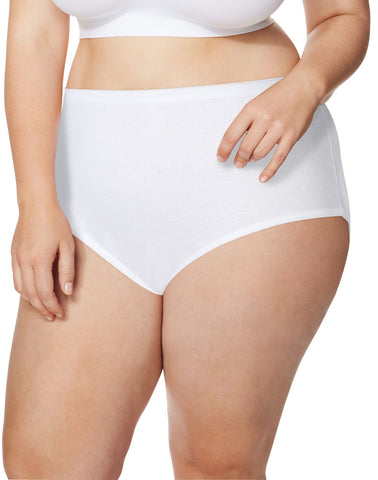 Just My Size Women`s Cool Comfort 5-Pack High-Waist Cotton Briefs