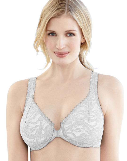 Glamorise Womens Underwire Lace Front-Hook Bra