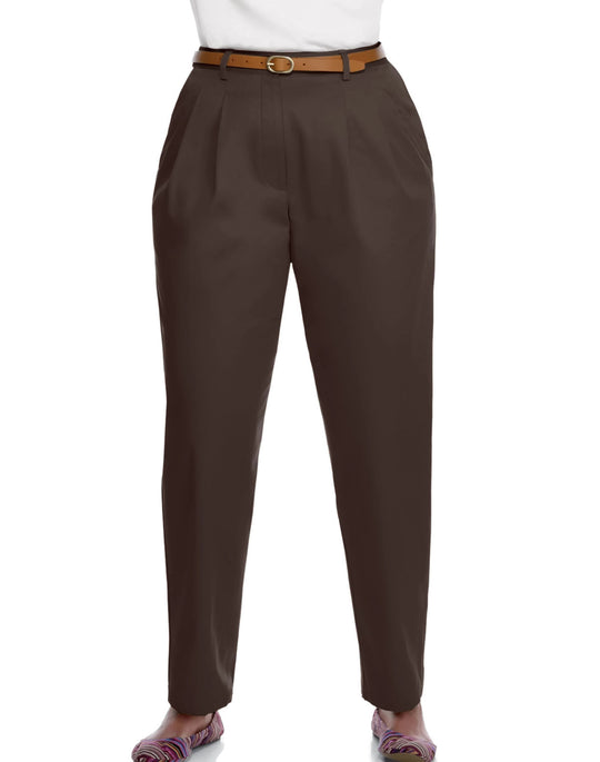 Just My Size Pleat Front Twill Pants, Petite