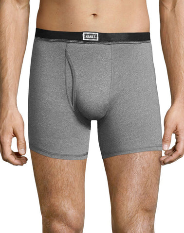 Hanes Mens 1901 Heritage Dyed Boxer Briefs Assorted 4-Pack