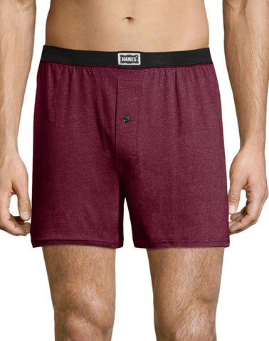 Hanes Mens 1901 Heritage Dyed Knit Boxers Assorted 4-Pack