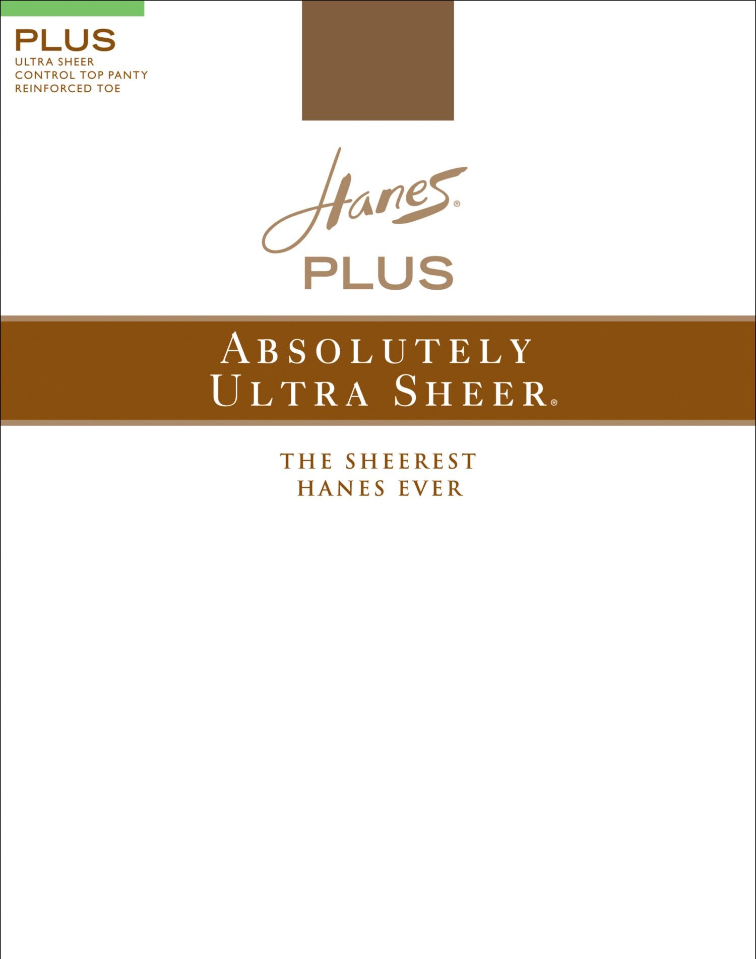 00P30 - Hanes Plus Size Sheer Hosiery, Absolutely Ultra Sheer Control Top, Reinforced  Toe 1-Pair Pack