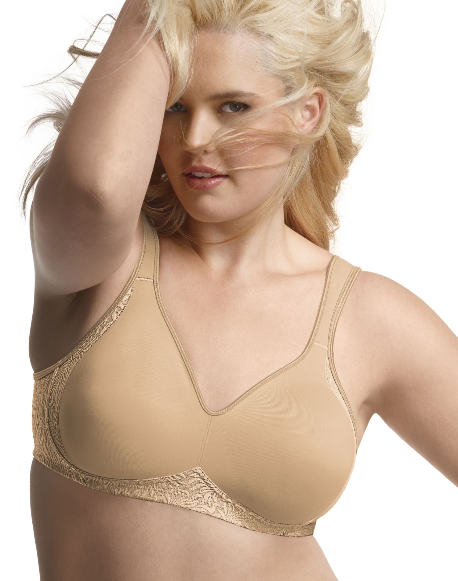 18 Hour Silky Soft Smoothing Wirefree Bra Nude 38C by Playtex