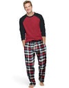 Hanes Men`s Jersey Flannel Sleep Set