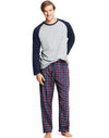 Hanes Men`s Jersey Flannel Sleep Set