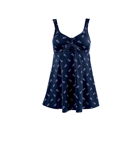 One Hanes Place Women`s Pineapple Tie Front Swimdress