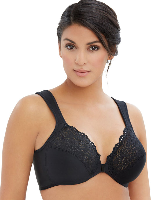 Glamorise Womens Wonderwire Front-Close Underwire Bra