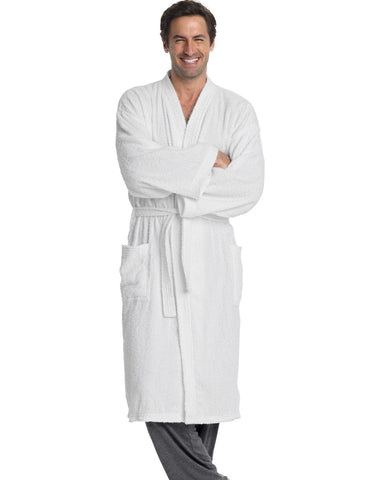 Hanes Men`s Kimono Cotton Terry Robe