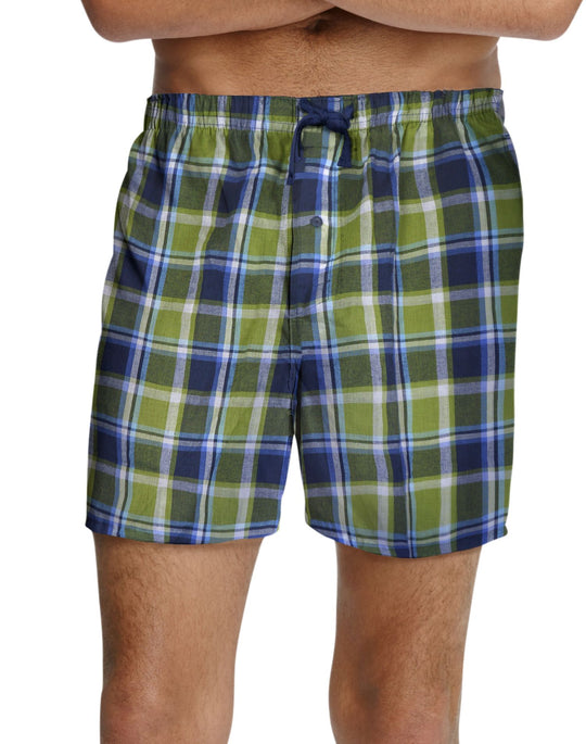 Hanes Men`s Woven Plaid 2-Pack Shorts