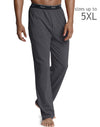 Hanes Men`s Logo Waistband Solid Jersey Pants