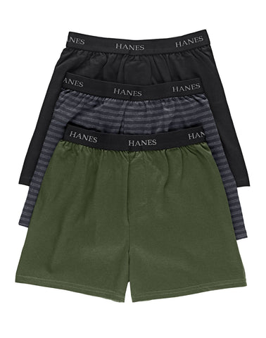 Hanes Classic Boys` Knit Boxers 3-Pack