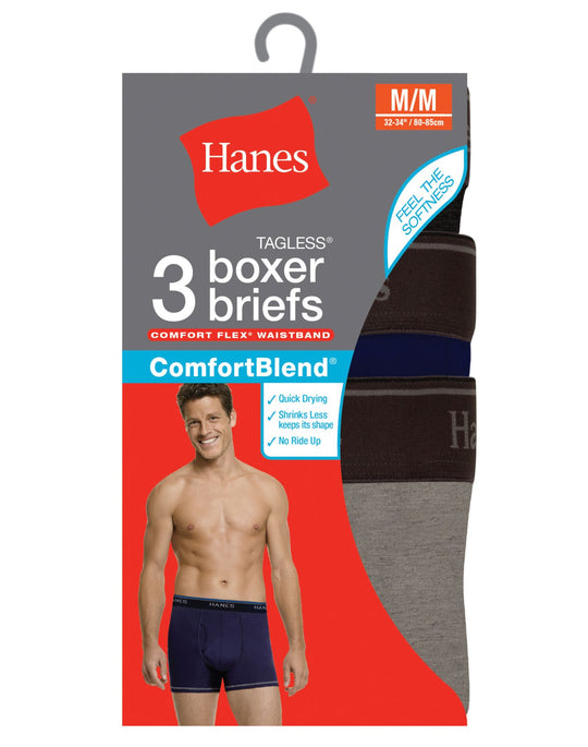 Hanes Men’s ComfortBlend Boxer Brief 3 Pack
