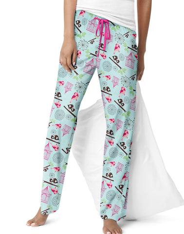 hanes Women`s Birdcage Print Cotton Pants
