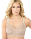 Glamorise Womens Soft Shoulders Front-Hook Wire-Free Support Bra