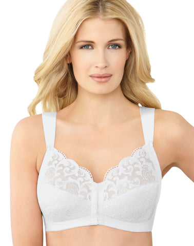Glamorise Womens Soft Shoulders Front-Hook Wire-Free Support Bra