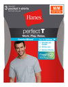 Hanes Perfect T Men`s ComfortBlend Crewneck Undershirt - 3-Pack