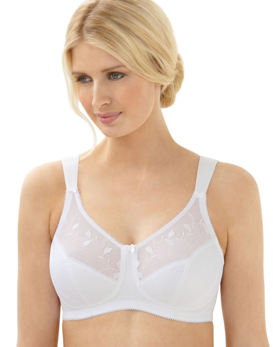 Glamorise Womens Soft Shoulders Wirefree Minimizer Bra with Seamless Straps