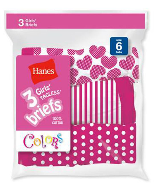 Hanes Girls Cotton Brief 3 Pack
