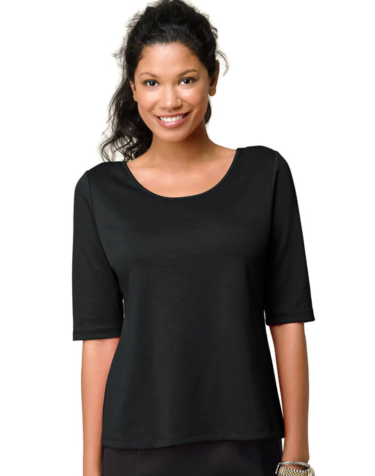 Hanes Signature Women`s Ponte Charlotte Top