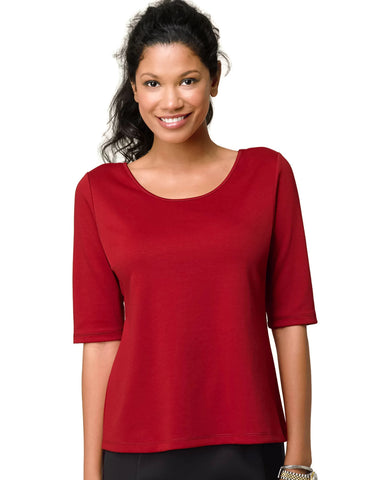 Hanes Signature Women`s Ponte Charlotte Top