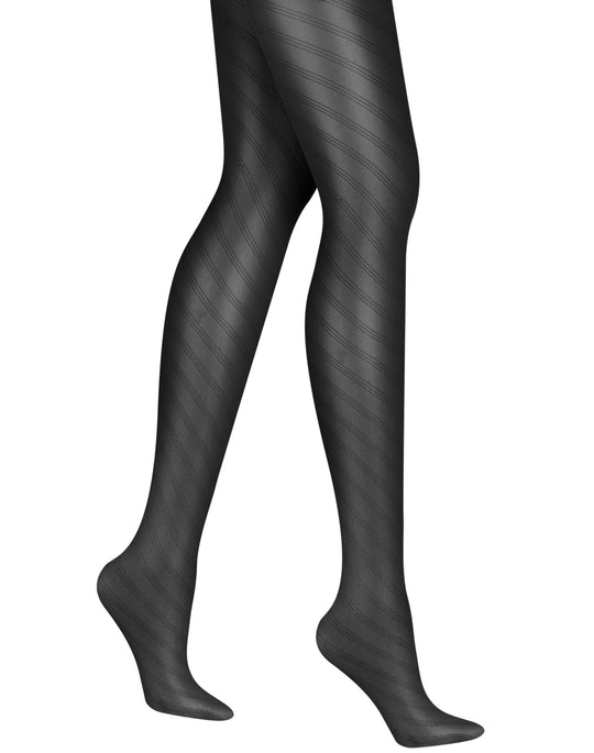 Hanes Women`s Silk Reflections Sheer Stripe Tight
