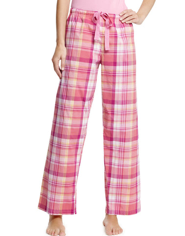 Hanes Women`s Tea Rose Plaid Sleep Pants