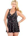 One Hanes Place Women`s Tie-Front One-Piece Swimdress