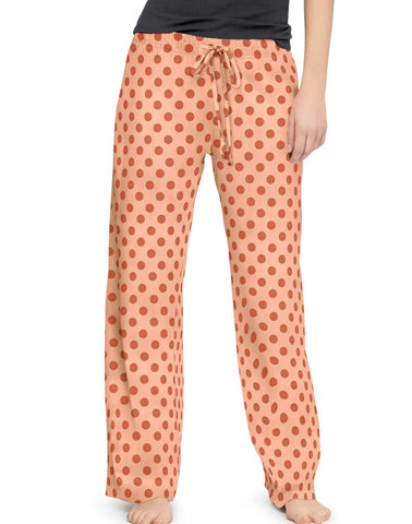 Hanes Women`s Orange Dots Sleep Pants