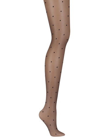 Hanes Women`s Silk Reflections Control Top Square Dot Sheer Tight