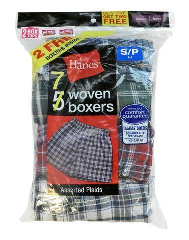 Hanes Boys Tartan Boxer 7-Pack