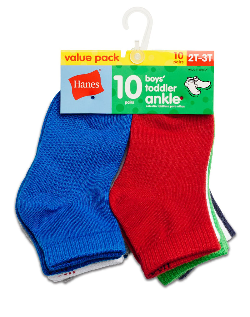 Hanes Boys` Toddler Ankle Socks