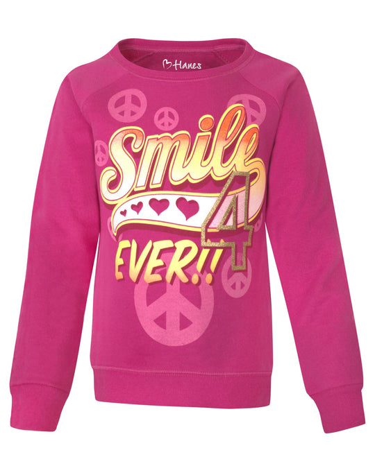 Hanes Girls Crewneck Sweatshirt
