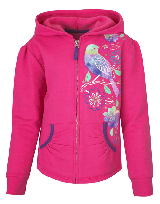 Hanes Girls` Full-Zip Hoodie