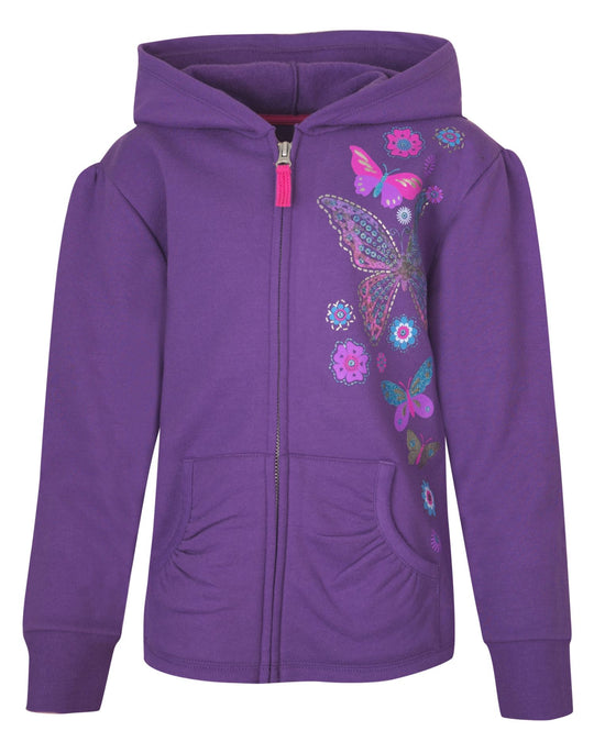 Hanes Girls` Full-Zip Hoodie