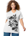 Just My Size Women`s Plus-Size Printed Short Sleeve V-Neck