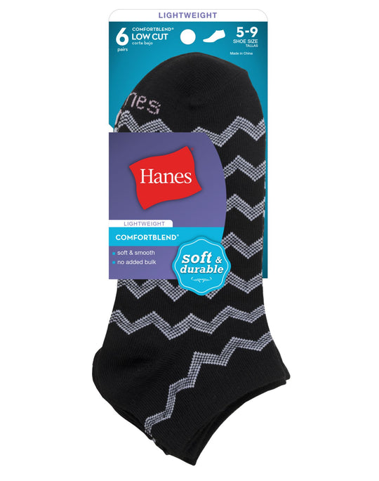 Hanes ComfortBlend Women`s Low-Cut Socks 6-Pack